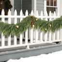 9FT Christmas Norfolk Pine Garland -1PCS, Artificial Pine Needles Garlands Faux Greenery Fake Garland for Holiday Fireplace,Table,Window,Stairs,Mante,Indoor Outdoor Decor