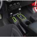 RT-TCZ for Jeep JK Gear Shift Panel Trim Cover Light Green for Jeep Wrangler JK JKU 2011-2017 Light Green Interior Accessories 2pcs