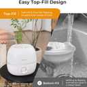 BOXING 3L Cool Mist Humidifier, Ultra Quiet 20dB for Bedroom, Baby & Office, Top Fill Air Humidifier for Home Office & Indoor Plants, 30H Runtime, Essential Oil Tray, Night Light, BPA-Free, White