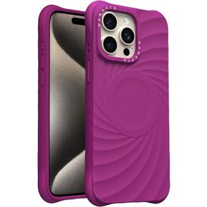 ORNARTO Vortuxe for iPhone 15 Pro Case 6.1" | 2X MIL-STD Drop Protection | Compatible with MagSafe | Sleek Aesthetic Liquid Silicone Phone Cover - Fuchsia