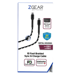 ZGear 10Ft Braided Sync & Charge Cable