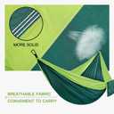 Outdoor Large Hammock for Camping Hammocks Gear for The Backpacking Survival Travel Portable Lightweight Parachute Nylon,Sturdy and Durable Up to 660lbs (Green)