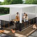 2-in-1 Retractable Baby Gates, 41" Tall Mesh Dog Gate 1-Pack, One Side Up to 200" Wide, Total 400" Wide, Long Retractable Pet Gate for Yard Swimming Pool Garage Indoor Outdoor-Black