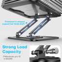 LOXP Adjustable Laptop Stand, Computer Stand with 360 Rotating Base, Ergonomic Laptop Riser Mount for Desk Foldable Protable Computer Desk Fits with MacBook Pro Air (10-16") - Black