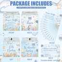 Teling 51 Pieces Diaper Raffle Tickets with Card Box Baby Shower Decorations Baby Shower Holder Box for Girl Boy Diaper Raffle Party(Ocean Animals)