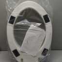 Carex Toilet Seat Riser, Elongated Raised Toilet Seat Adds 3.5 inches to Toilet Height, Assists with Bending or Sitting, Bolt-On Installation Under Existing Toilet Seat, 300 Pound Weight Capacity