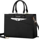 LOVEVOOK Purses for Women,Satchel Handbags Tote Bag, Black Pu Leather Shoulder Crossbody Top Handle Purse with Zipper (Large)