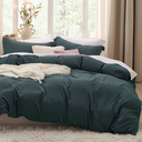 Bedsure Forest Green Duvet Cover Full Size - 3 Pieces Prewashed Extra Soft Cotton-Like Polyester Bedding Set, Includes 1 Duvet Cover 80x90 Inches with Zipper Closure & 2 Pillow Shams, No Comforter