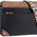 Lexiyat Crossbody Bags for Women Rfid Travel Crossbody Purses Leather Handbags Medium Shoulder bag with Adjustable Strap