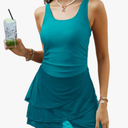 CiCiBird Women One Piece Tummy Control Swimsuit Modest Swim Dress Bathing Suit Skirt Swimwear XL