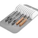 madesmart Large Knife Mat, Soft-Grip In Drawer Knife Organizer for 12 Knives, Non-Slip Kitchen Drawer Storage, Space Saving Knife Block Alternative, Premium