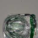 Elecan 14 AWG Speaker Cable Wire 4 Feet with Gold-Plated Banana Tip Plugs-CL2 Rated-in Wall-Heavy Duty Nylon Braided, Oxygen-Free Copper (OFC)-White-with 5 Cable Ties