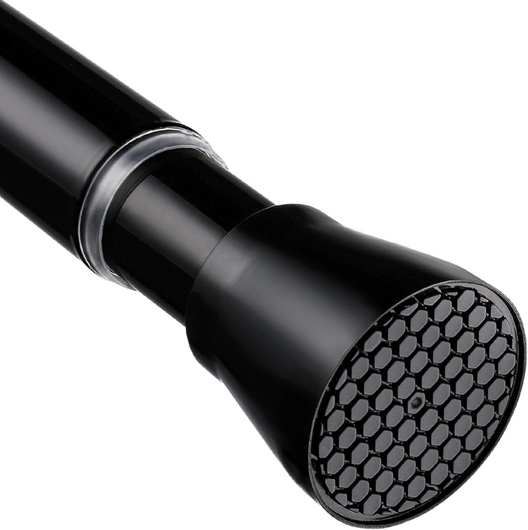 Black Shower Curtain Rod 40-73 inch Black Shower Rod Tension Curtain Rod No Drilling Shower Curtain Rods Spring Tension Shower Rods for Bathroom (45-77")