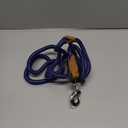 Mile High Life Rope Leash with Genuine Leather Connection, 6 FT/5 FT/4 FT, Heavy Duty Leash for Medium & Large Dogs (Blue, 72 Inch)