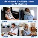 jiaao Travel Pillow Memory Foam Neck Support, Advanced Memory Foam Neck Pillow for Airplanes, Cars & Trains with Eye Mask, Earplugs & Storage Bag