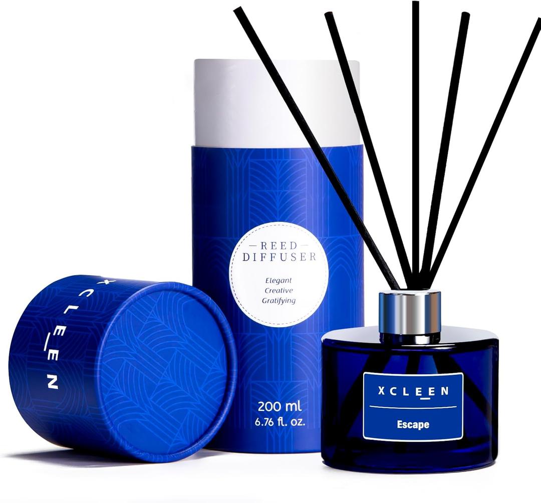 Reed Diffuser - 6.7 Oz(200ml) Escape Scented Home Fragrance for Bathroom & Bedroom Decor
