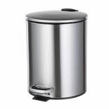Home Zone Living Stainless Steel Step Pedal Bin 1.18Gal,4.5 L Kitchen trash Bag