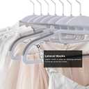 BAGAIL Plastic Hangers 50 Pack with Non-Slip Design,0.2 Inches Thick, 360Swivel Hook Space Saving Organizer for Bedroom Closet,Shirts,Pants(Grey- S Shaped) (Gray)
