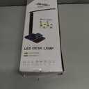 White crown LED Desk Lamp with 15W Wireless Charger & USB Port, Dimmable Table Lamp with 5 Lighting Modes, Sensitive Touch Control, Foldable & Portable Desk Light for Home, Office, Bedroom, Reading (Pro)