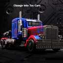 QCCX Car Robot Toys, Deformation Toy Cars, Action Figure with Two Extra Interchangeable Head - Part of Alloy