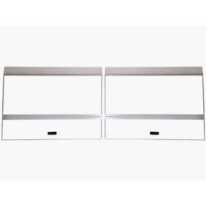 H2Pro Glass Canopy 2 Piece Set for Aqueon & All Glass only 75/90/110 Gallon 48x18 Aquarium Fish Tank (Each Piece Measure 22.08 x 16.57 x 0.16in)