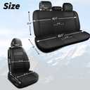 Seat Covers, Car Seat Covers Front Seats, Leather 3D Foam Back Support Car Seat Cover, Air Mesh Automotive Seat Covers, Airbag Compatible, Universal Fit Most Cars Vans Trucks SUVs (2PCS,N6)