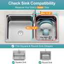 GSlife Small in Sink Dish Drying Rack - Stainless Steel Compact Dish Drainer for RV Kitchen Apartment Sink, Rust Resistant Inside Sink Rack, 12 Person Households, 11.6" W x 13.4" L