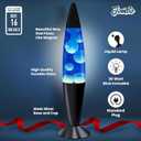 JAMBO 16" Beautiful Lamp- Blue with White/Blue Wax, Relaxing Liquid Lamp for Living Room Office Bedroom Adults Teens Kids, Magma Light, Night Light Nightlight, Home Decor