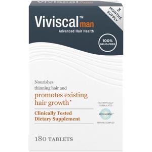 Viviscal Men's Hair Growth Supplements for Thicker, Fuller Hair | Clinically Proven with Proprietary Collagen Complex | 180 Tablets - 3 Month Supply