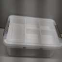 Citylife 17 QT Plastic Storage Box with Removable Tray Craft Organizers and Storage Clear Storage Container for Organizing Bead, Tool, Sewing, Playdoh