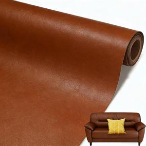 Leather Repair Patch, 24 x 54 Inch, Self Adhesive Leather Repair Tape, Large Vinyl Patch Kit, Vinyl Repair Tape, for Couches, Car Seats, Chairs, Furniture (Brown)