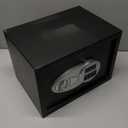 Amazon Basics Steel Security Safe and Lock Box with Electronic Keypad, Secure Documents Storage, Black, 0.5 Cubic Feet, 13.8" W x 9.8" D x 9.8" H, Removable Shelf