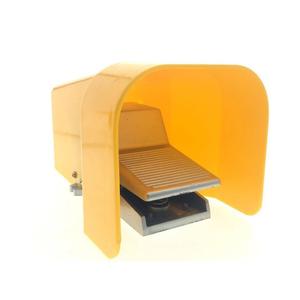 YXQ 2 Position 5 Way Foot Pedal Momentary Pneumatic Valve Control w Protective Cover and Lock Silver Tone Air Switch