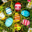 3 x Easter Tree Decorations,Hanging Easter Egg Ornaments for Tree Decorations Indoor Outdoor 12Pcs