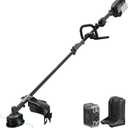 60V Cordless String Trimmer with 2.5Ah Battery & Fast Charger, 1200W Brushless Motor, 17" Cutting Swath, Dual Speed 6100/4600 RPM, 27 Min Runtime, Dual-Line Bump Feed Weed Eater, Power Head Compatible