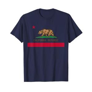 California Republic Flag Shirt Men Women Kids Toddler T-Shirt Youth Small