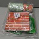 168pcs Red Brick Wall Street Birthday Party Supplies Plates Napkins Paper Cups Disposable Tableware Set Modern Cartoon Street Party Decorations for Kids Boys Birthday Decor Serves 24