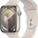 Apple Watch Series 9 [GPS 45mm] Smartwatch with Starlight Aluminum Case with Starlight Sport Band M/L. Fitness Tracker, ECG Apps, Always-On Retina Display, Water Resistant