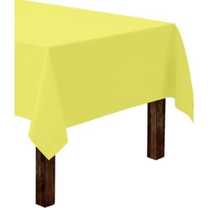Gee Di Moda Rectangle Tablecloth - 60 x 102 Inch Yellow Table Cloth for 6 Foot Rectangle Table - Heavy Duty Washable Fabric - for 6 Ft Buffet Table, Holiday Party, Dinner, Wedding & Baby Shower