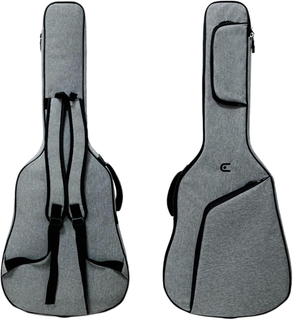 36 Inch Acoustic Guitar Bag Guitar Case Soft Guitar Gig Bag Adjustable Straps Grey
