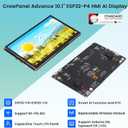 ELECROW ESP32 Display 1024x600, 10.1 Inch HMI ESP32-P4 IPS Touch Screen, Support AI Speech Interaction, ESP32-P4 Dual-Core Processor, Up to 400MHz, Compatible with Arduino, ESP-IDF (Without Camera)