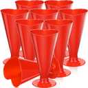 50 Pcs Valentine's Day Cups Valentine Shot Glasses 5.6 oz Heart Shaped Champagne Flutes Disposable Plastic Pink Red Heart Wine Glasses Cocktail Drinking for Birthday Wedding Party (Red)