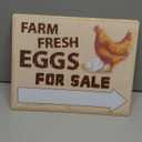 Lesnala 3pcs Double Sided Farm Fresh Eggs Sign Corrugated Plastic Mark with 6 Stakes for Indoor Outdoor Yard Business Supplies Home Decor 14.37 X 11.22inch