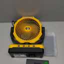 Korbot 36000mAh Portable Camping Fan - 120HRS Rechargeable Fan with Detachable Battery with LED & Remote - 4 Speeds Battery Powered for Tent,Travel, Office, Jobsite (Yellow2)