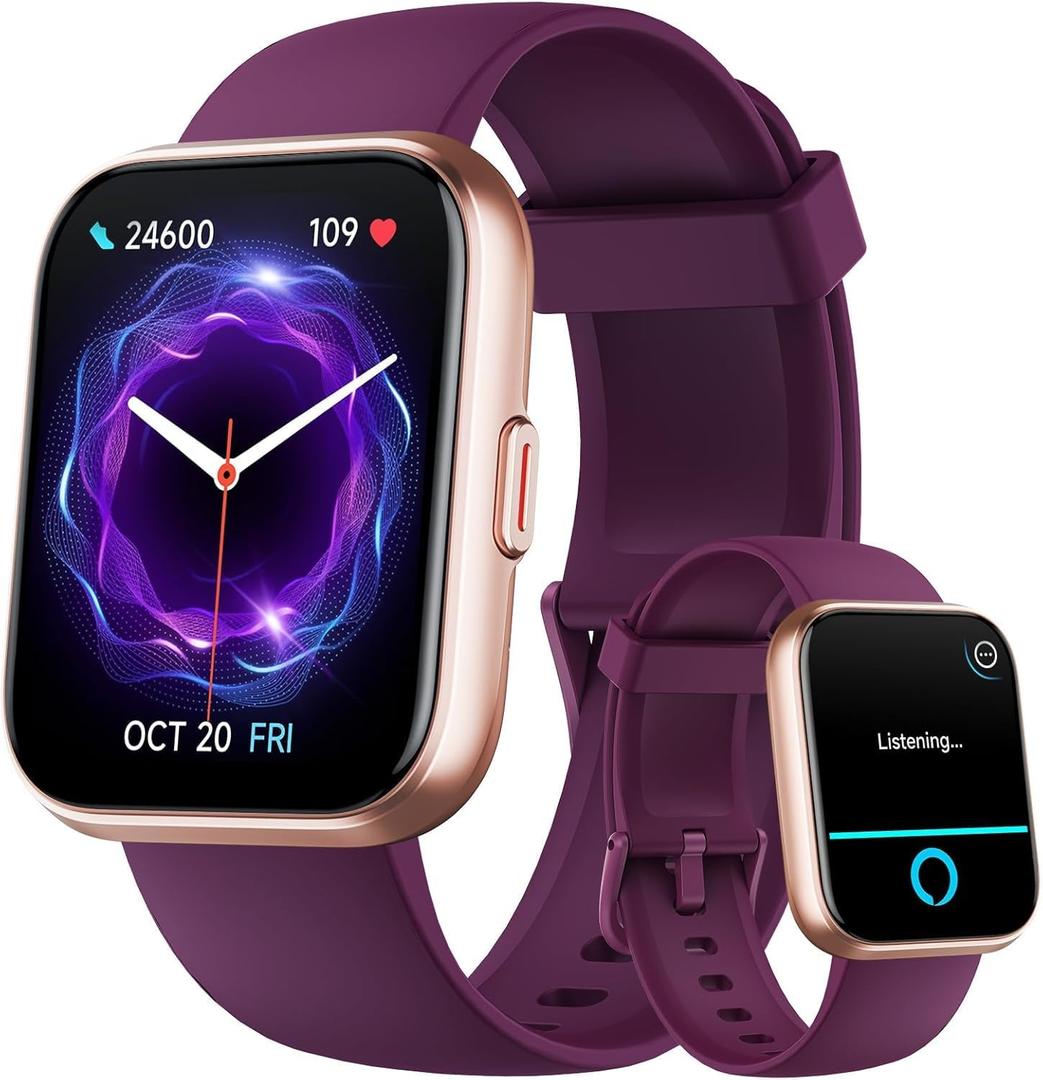 Smart Watches for Women, 1.85" HD Smart Watch Compatible iPhone/Samsung/Android (Answer/Make Call), Fitness Watch with Heart Rate/Sleep/SpO2 Monitor, SmartWatch 3ATM Waterproof 120+ Sport Modes Alexa