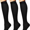 CHARMKING Compression Socks for Women & Men Circulation (3 Pairs) 15-20 mmHg is Best Support for Athletic Running Cycling, S/M