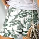 QUEEN PLUS Womens Casual Shorts Comfy Elastic Waist Drawstring Pocket Shorts Pants
