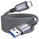 USB C Data Cable 15ft Long, USB 3.2 Gen 2 A to Type-C 10Gbps High Speed Data Transfer & 3A Fast Charging Alum Shell Braided Cord for Galaxy S26/S25, iPhone 17/16/15, Xbox/PS5, Tablet, Dashcam and More