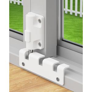 Sliding Door Lock Window Locks for Patio Sliding Glass Door Foot Locks for Front Door Security Bar Stoppers Top Horizontal Childproof Keyless Safety Lock from Inside Home Apartment Hotel Essentials