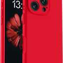 OTOFLY Magnetic for iPhone 16 Pro Max Case,Compatible with Magsafe,Classic Liquid Silicone Mobile Phone Case,Integrated Camera Control Button,Anti-Scratch Microfiber Lining, Red